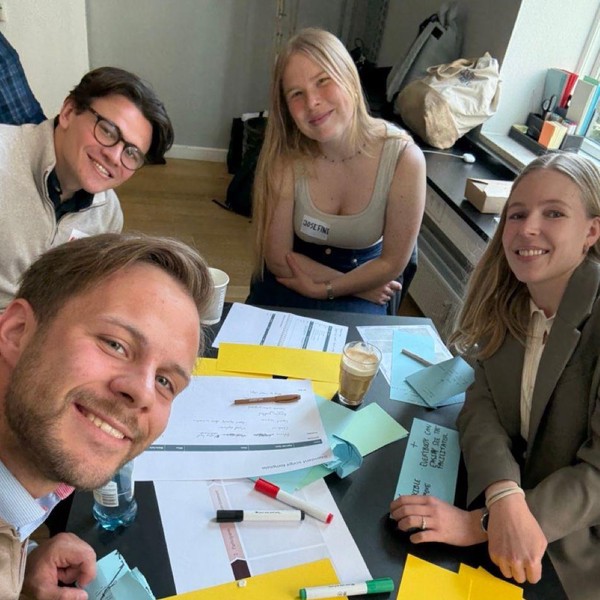 Myself, Marius, Josefine and Michelle planning workshops